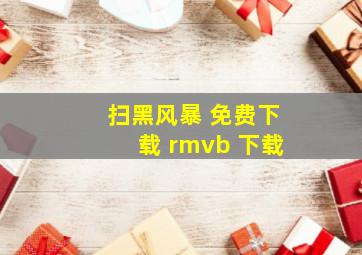 扫黑风暴 免费下载 rmvb 下载